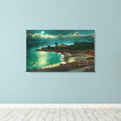 カリフォルニア州ヴォードルオサンタクルーズの月の眺め キャンバスプリント (インサイチュ (ウッドフロア))