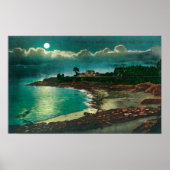 カリフォルニア州ヴォードルオサンタクルーズの月の眺め ポスター (正面)