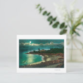 カリフォルニア州ヴォードルオサンタクルーズの月の眺め ポストカード (スタンド正面)