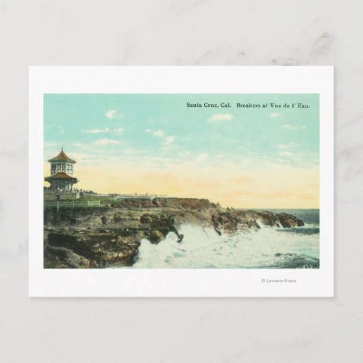 カリフォルニア州ヴォードルサンタ・クルスのブレーカーズの景色 ポストカード (正面)