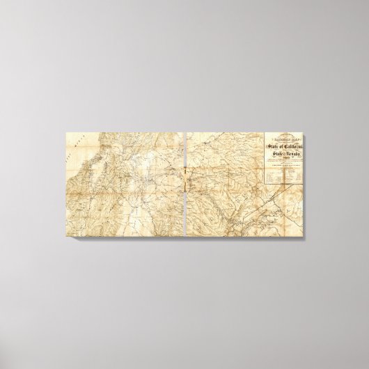 カリフォルニア州中部 キャンバスプリント (正面)