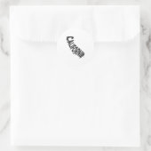 カリフォルニア州名ワードアートブラック ラウンドシール (バッグ)