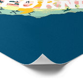 カリフォルニア州図解入りの、写真付きのマップ ポスター (角)