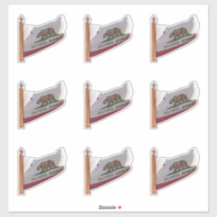 カリフォルニア州国旗 シール