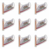 カリフォルニア州国旗 シール (正面)