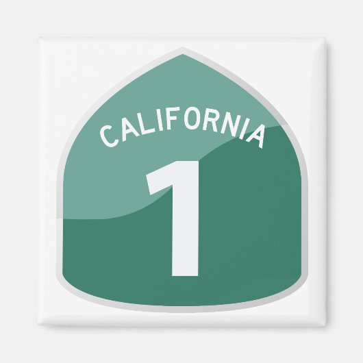 カリフォルニア州国道1号パシフィックコーストハイウェイ マグネット (正面)
