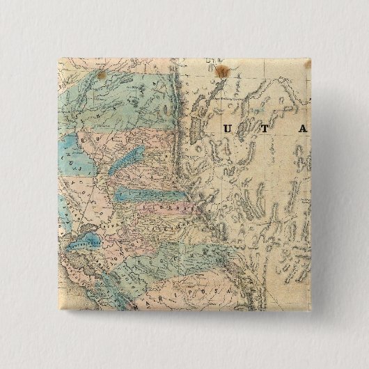 カリフォルニア州地図 缶バッジ (正面)