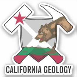 カリフォルニア州地質州旗ステッカー シール