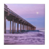 カリフォルニア州埠頭上の紫の夜明け タイル (正面)