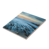 カリフォルニア州夕暮れの青い海の岬 タイル (側面)