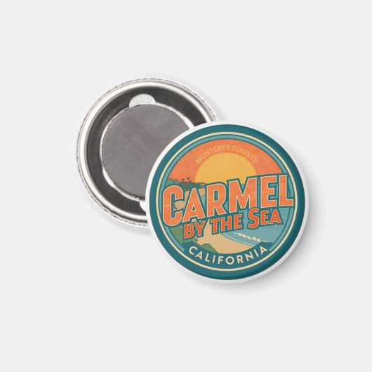カリフォルニア州太平洋岸の海辺のカーメル マグネット (正面/裏面)