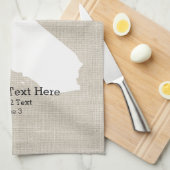 カリフォルニア州愛家の甘い家のカスタムな地図 キッチンタオル (四つ折り)