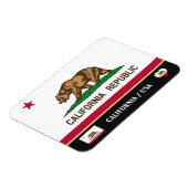 カリフォルニア州旗とカリフォルニア州/トラベルアメリカ マグネット (左側)