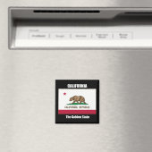 カリフォルニア州旗とスローガン マグネット (インサイチュ (食洗機))