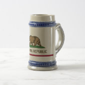 カリフォルニア州旗とマグカップ州 – アメリカ ビールジョッキ (正面右)
