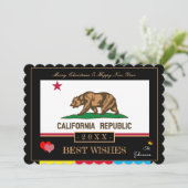 カリフォルニア州旗と新年の幸せ/ウィズ最高のズUSA シーズンカード (スタンド正面)