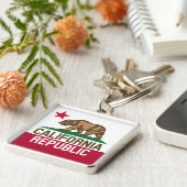 カリフォルニア州旗のデザイン キーホルダー (側面)