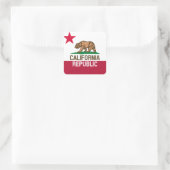 カリフォルニア州旗のデザイン スクエアシール (バッグ)