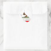 カリフォルニア州旗の地図 ラウンドシール (バッグ)