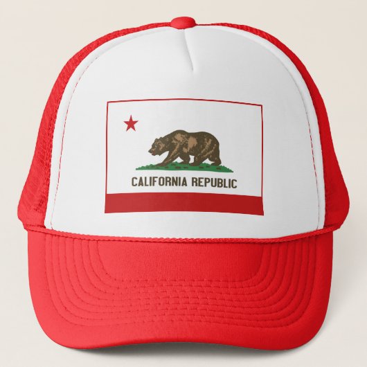 カリフォルニア州旗の帽子 キャップ (正面)