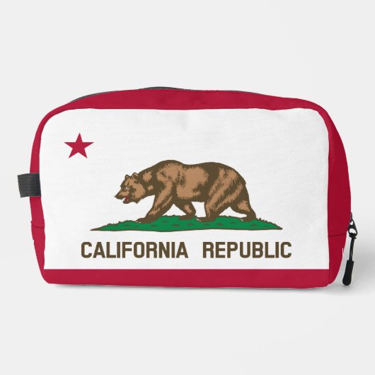 カリフォルニア州旗の旅行トイレタリーバッグ ドップキット (正面)