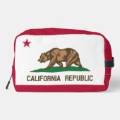 カリフォルニア州旗の旅行トイレタリーバッグ ドップキット (裏面)