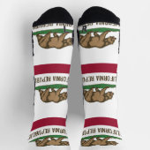 カリフォルニア州旗を持つアスレティッククルー靴下 ソックス (上部)