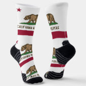 カリフォルニア州旗を持つアスレティッククルー靴下 ソックス (傾斜あり)