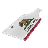 カリフォルニア州旗を持つガラス製カッティングボードパドル カッティングボード (角)