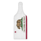 カリフォルニア州旗を持つガラス製カッティングボードパドル カッティングボード (正面)