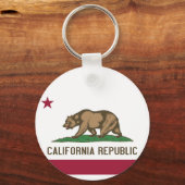 カリフォルニア州旗を持つキーチェーン州 キーホルダー (正面)