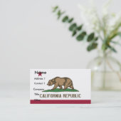 カリフォルニア州旗を持つ名刺 名刺 (スタンド正面)