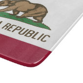 カリフォルニア州旗を持つ小さなガラス製のカッティングボード カッティングボード (角)