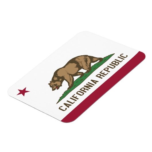 カリフォルニア州旗を持つ愛国的な柔軟な磁石 マグネット (左側)