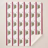 カリフォルニア州旗を持つ愛国的シェルパ毛布 シェルパブランケット (正面)