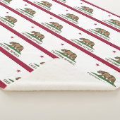 カリフォルニア州旗を持つ愛国的シェルパ毛布 シェルパブランケット (3/4)