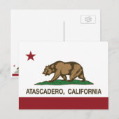 カリフォルニア州旗アタカデロ ポストカード (正面/裏面)