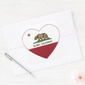 カリフォルニア州旗アラモハート スクエアシール (封筒)