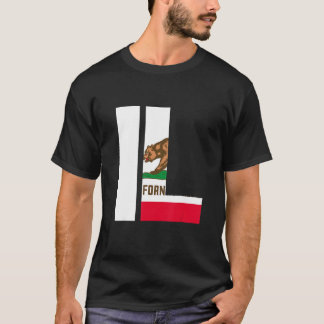 カリフォルニア州旗イリノイIL Cities and Stの州 Tシャツ