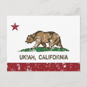 カリフォルニア州旗ウキア ポストカード