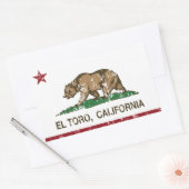 カリフォルニア州旗エルトロ 長方形シール (封筒)