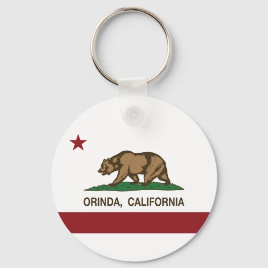 カリフォルニア州旗オリンダ キーホルダー (正面)