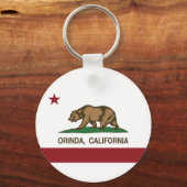 カリフォルニア州旗オリンダ キーホルダー (正面)