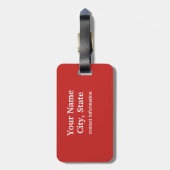 カリフォルニア州旗カスタム荷物タグ ラゲッジタグ (裏面縦)