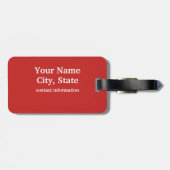 カリフォルニア州旗カスタム荷物タグ ラゲッジタグ (裏面横)