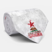 カリフォルニア州旗クマinパインターリースタイル ネクタイ (ロール)
