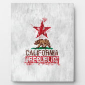 カリフォルニア州旗クマinパインターリースタイル フォトプラーク (正面)