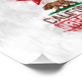 カリフォルニア州旗クマinパインターリースタイル フォトプリント            (角)