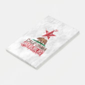 カリフォルニア州旗クマinパインターリースタイル ポストイット (アングル)