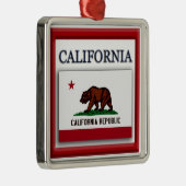 カリフォルニア州旗クリスマスオーナメント メタルオーナメント (右)
